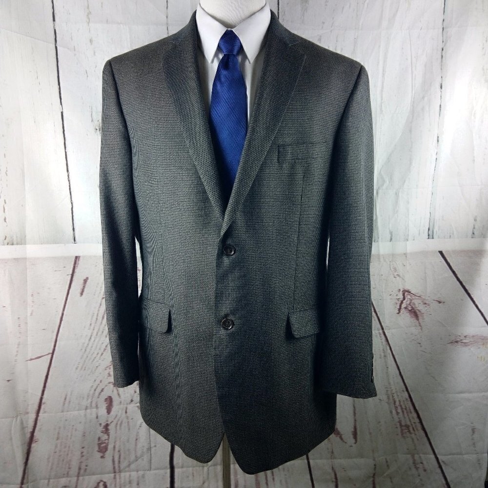 Izod Macy's 46L 2 Button Multicolor Mini Houndstooth Sport Coat